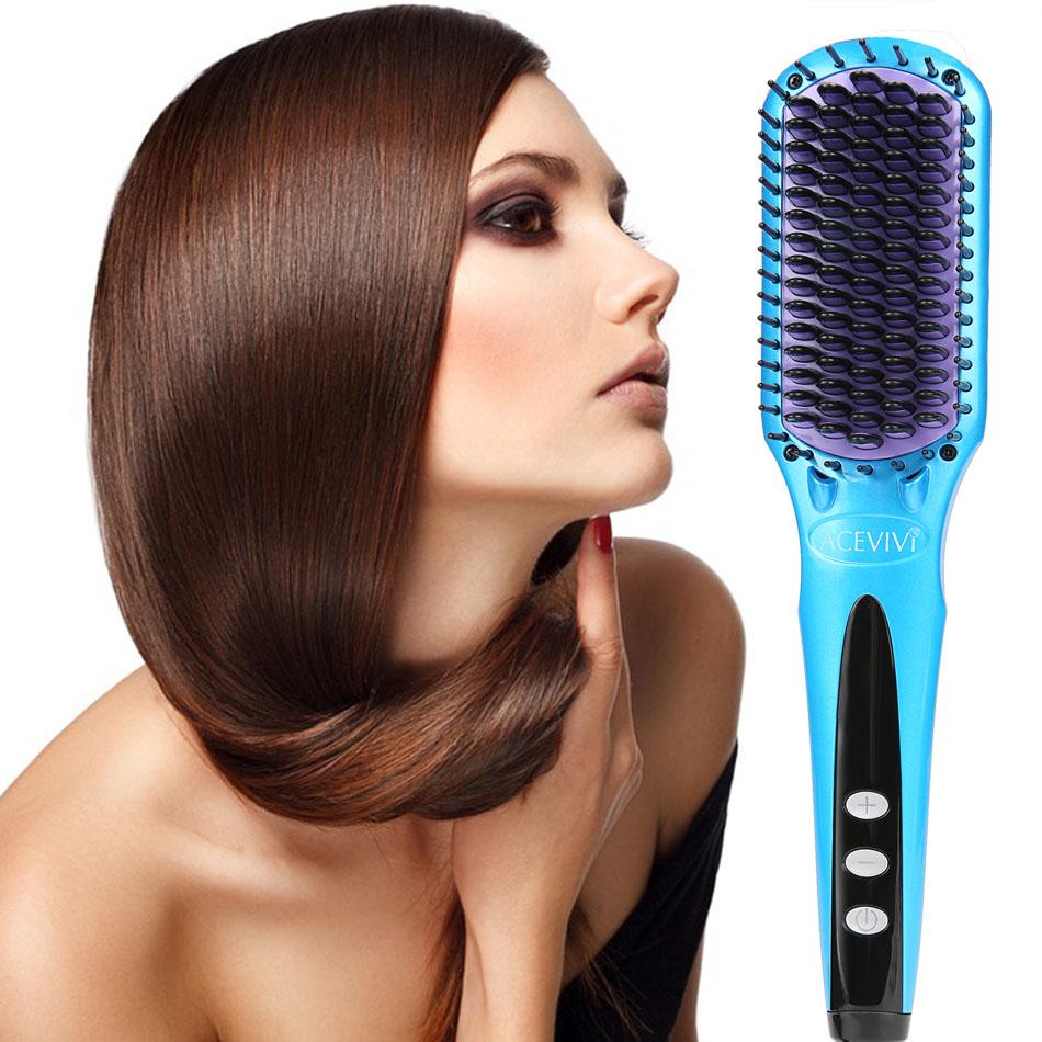 Digital Hair Straightener Brush