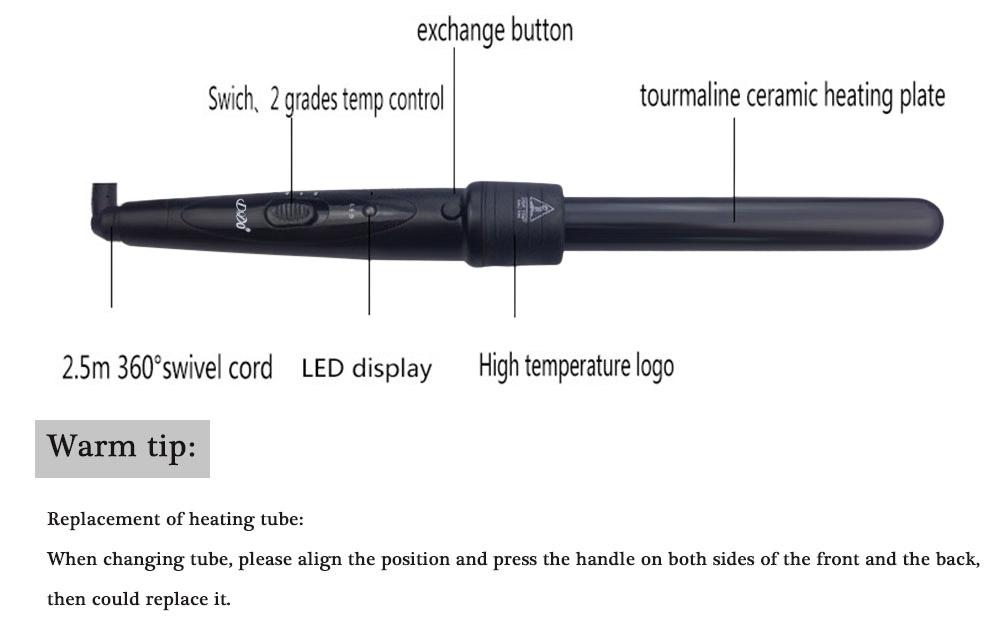 3-in-1 Hair Curling Wand